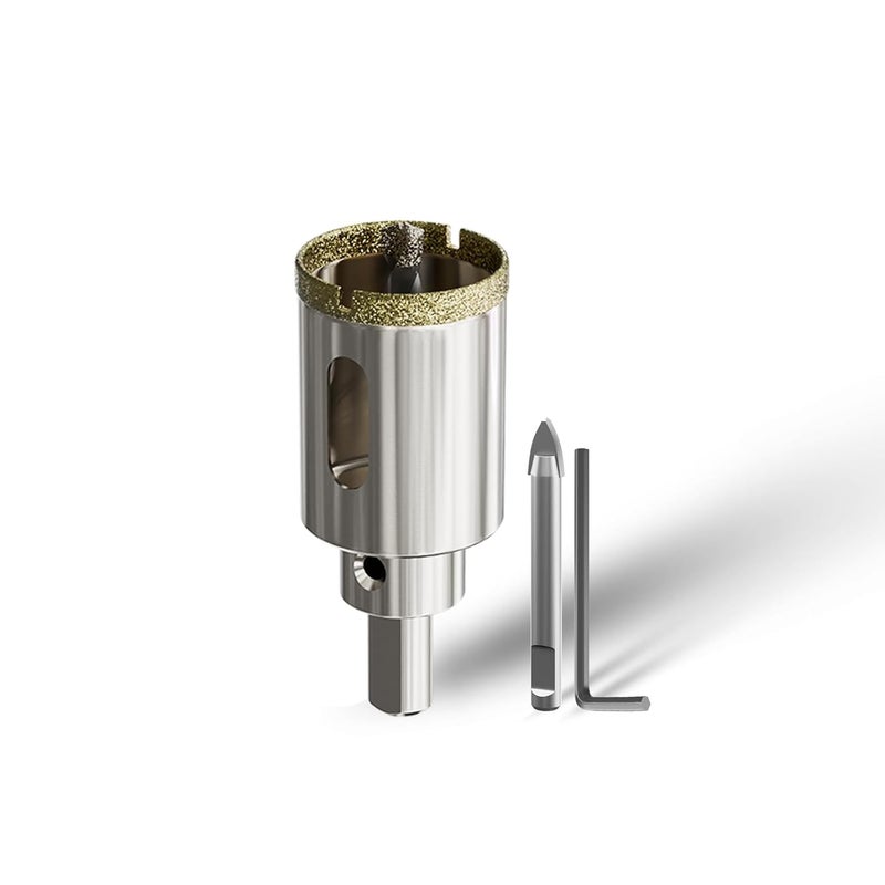 CSOOM 1-3/16"（30mm） Diamond Hole Saw with Center Drill Bit, One-Touch Positioning, Easy to Penetrate Hard Materials Such as Ceramic, Tile, Glass, Granite, Marble, etc. - Image 1